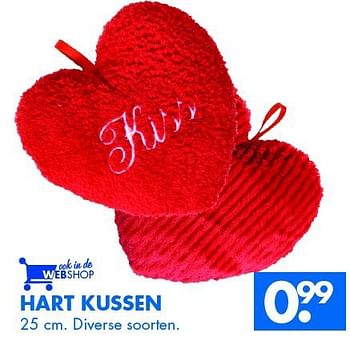 Aanbiedingen Hart kussen - Huismerk - Zeeman  - Geldig van 25/01/2014 tot 07/02/2014 bij Zeeman