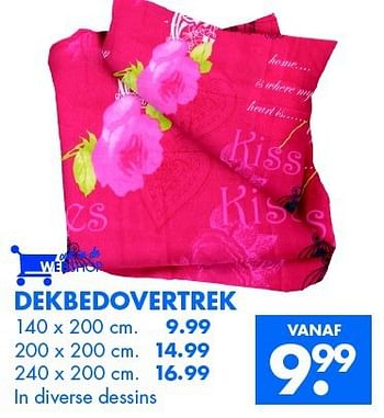 Aanbiedingen Dekbedovertrek - Huismerk - Zeeman  - Geldig van 25/01/2014 tot 07/02/2014 bij Zeeman
