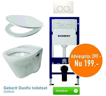 Aanbiedingen Geberit duofix toiletset - Geberit - Geldig van 01/02/2014 tot 28/02/2014 bij Sanitairwinkel