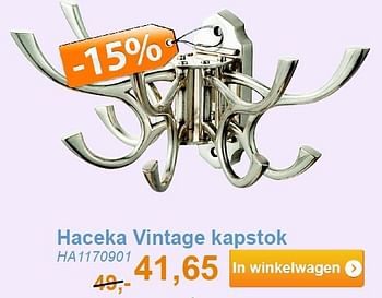 Aanbiedingen Haceka vintage kapstok - Haceka - Geldig van 01/02/2014 tot 28/02/2014 bij Sanitairwinkel