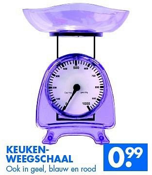 Aanbiedingen Keukenweegschaal - Huismerk - Zeeman  - Geldig van 22/02/2014 tot 08/03/2014 bij Zeeman