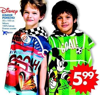 Aanbiedingen Kinder poncho - Disney - Geldig van 08/03/2014 tot 22/03/2014 bij Zeeman
