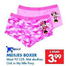 Aanbiedingen Meisjes boxer - Huismerk - Zeeman  - Geldig van 08/03/2014 tot 22/03/2014 bij Zeeman