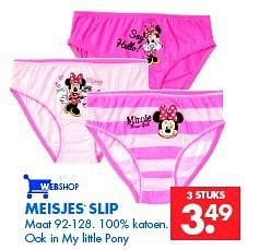 Aanbiedingen Meisjes slip - Huismerk - Zeeman  - Geldig van 08/03/2014 tot 22/03/2014 bij Zeeman