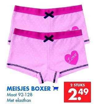 Aanbiedingen Meisjes boxer - Huismerk - Zeeman  - Geldig van 17/05/2014 tot 31/05/2014 bij Zeeman