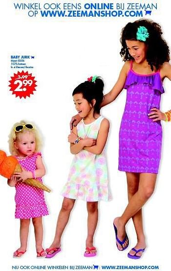 Aanbiedingen Baby jurk - Huismerk - Zeeman  - Geldig van 17/05/2014 tot 31/05/2014 bij Zeeman