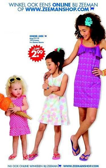 Aanbiedingen Kinder jurk - Huismerk - Zeeman  - Geldig van 17/05/2014 tot 31/05/2014 bij Zeeman