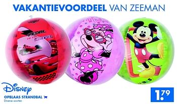 Aanbiedingen Opblaas strandbal - Disney - Geldig van 17/05/2014 tot 31/05/2014 bij Zeeman