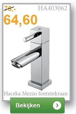 Aanbiedingen Haceka mezzo fonteinkraan - Saniscape - Geldig van 01/06/2014 tot 30/06/2014 bij Sanitairwinkel