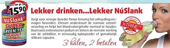 Aanbiedingen Lekker drinken...lekker núslank - Nuslank - Geldig van 23/06/2014 tot 24/10/2014 bij De Rode Pilaren