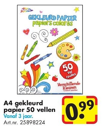 Aanbiedingen A4 gekleurd papier 50 vellen - Huismerk - Bart Smit - Geldig van 24/06/2014 tot 15/09/2014 bij Bart Smit