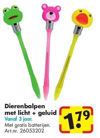 Aanbiedingen Dierenbalpen met licht + geluid - Huismerk - Bart Smit - Geldig van 24/06/2014 tot 15/09/2014 bij Bart Smit