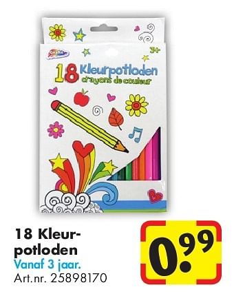 Aanbiedingen 18 kleurpotloden - Grafix - Geldig van 24/06/2014 tot 15/09/2014 bij Bart Smit