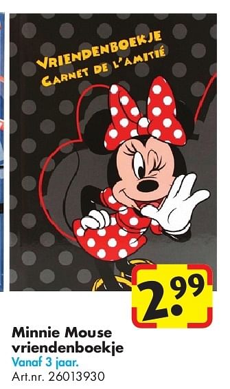 Aanbiedingen Minnie mouse vriendenboekje - Huismerk - Bart Smit - Geldig van 24/06/2014 tot 15/09/2014 bij Bart Smit