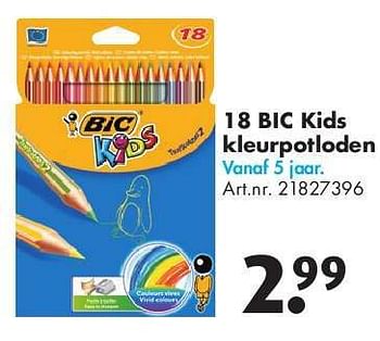 Aanbiedingen 18 bic kids kleurpotloden - BIC - Geldig van 24/06/2014 tot 15/09/2014 bij Bart Smit