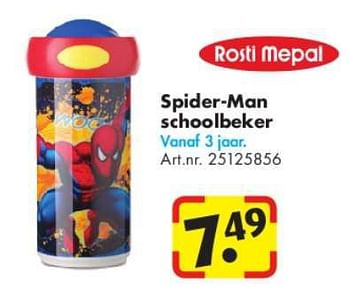 Aanbiedingen Spider-man schoolbeker - Rosti Mepal - Geldig van 24/06/2014 tot 15/09/2014 bij Bart Smit