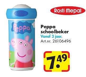 Aanbiedingen Peppa schoolbeker - Rosti Mepal - Geldig van 24/06/2014 tot 15/09/2014 bij Bart Smit