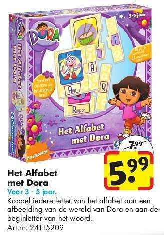 Aanbiedingen Het alfabet met dora - Dora - Geldig van 24/06/2014 tot 15/09/2014 bij Bart Smit
