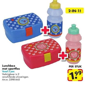 Aanbiedingen Lunchbox met sportfles - Huismerk - Bart Smit - Geldig van 24/06/2014 tot 15/09/2014 bij Bart Smit