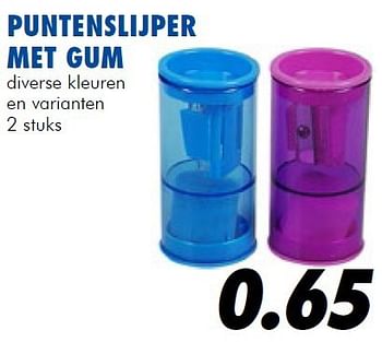 Aanbiedingen Puntenslijper met gum - Huismerk - Action - Geldig van 25/06/2014 tot 03/08/2014 bij Action