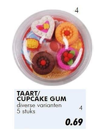 Aanbiedingen Taart- cupcake gum - Huismerk - Action - Geldig van 25/06/2014 tot 03/08/2014 bij Action