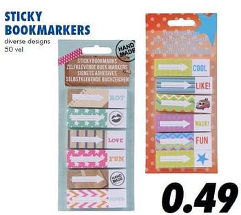 Aanbiedingen Sticky bookmarkers diverse designs - Huismerk - Action - Geldig van 25/06/2014 tot 03/08/2014 bij Action