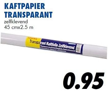 Aanbiedingen Kaftpapier transparant - Huismerk - Action - Geldig van 25/06/2014 tot 03/08/2014 bij Action