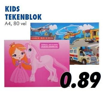Aanbiedingen Kids tekenblok - Huismerk - Action - Geldig van 25/06/2014 tot 03/08/2014 bij Action