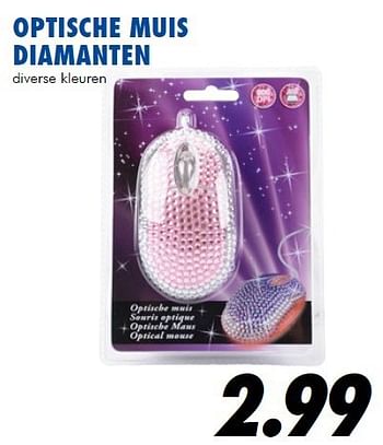 Aanbiedingen Optische muis diamanten - Huismerk - Action - Geldig van 25/06/2014 tot 03/08/2014 bij Action