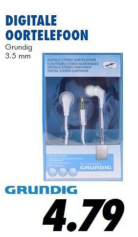 Aanbiedingen Digitale oortelefoon grundig - Grundig - Geldig van 25/06/2014 tot 03/08/2014 bij Action