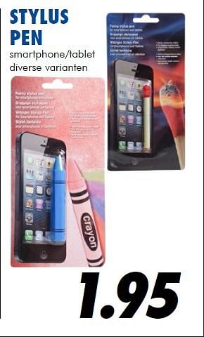 Aanbiedingen Stylus pen smartphone-tablet diverse varianten - Huismerk - Action - Geldig van 25/06/2014 tot 03/08/2014 bij Action