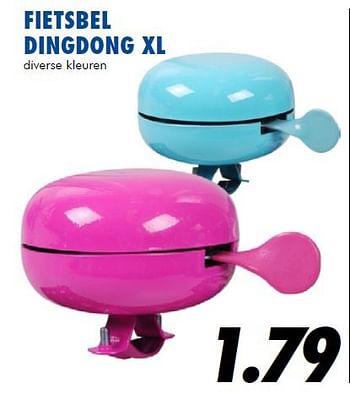 Aanbiedingen Fietsbel dingdong xl diverse kleuren - Huismerk - Action - Geldig van 25/06/2014 tot 03/08/2014 bij Action