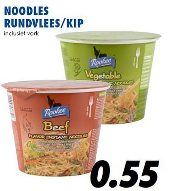 Aanbiedingen Noodles rundvlees-kip inclusief vork - Huismerk - Action - Geldig van 25/06/2014 tot 03/08/2014 bij Action