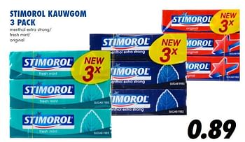 Aanbiedingen Stimorol kauwgom 3 pack - Stimorol - Geldig van 25/06/2014 tot 03/08/2014 bij Action