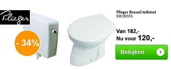 Aanbiedingen Plieger brussel toiletset - Plieger - Geldig van 01/07/2014 tot 31/07/2014 bij Sanitairwinkel