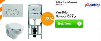 Aanbiedingen Sphinx econ inbouwset - Geberit - Geldig van 01/07/2014 tot 31/07/2014 bij Sanitairwinkel