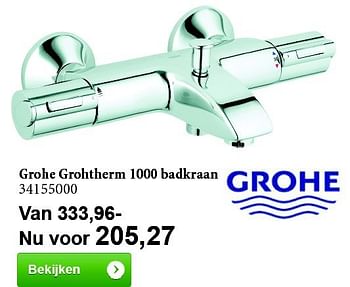 Aanbiedingen Grohe grohtherm - Grohe - Geldig van 01/07/2014 tot 31/07/2014 bij Sanitairwinkel