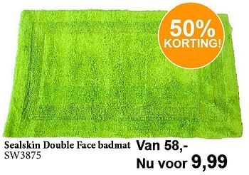 Aanbiedingen Sealskin double face badmat - Sealskin - Geldig van 01/07/2014 tot 31/07/2014 bij Sanitairwinkel