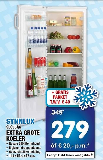 Aanbiedingen Synnlux slc35ag extra grote koeler - Synn-Lux - Geldig van 08/07/2014 tot 23/07/2014 bij Maxwell