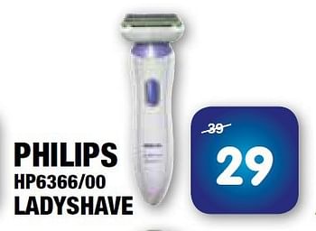 Aanbiedingen Philips hp6366-00 ladyshave - Philips - Geldig van 08/07/2014 tot 23/07/2014 bij Maxwell