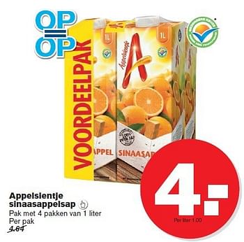 Aanbiedingen Appelsientje sinaasappelsap - Appelsientje - Geldig van 09/07/2014 tot 15/07/2014 bij Hoogvliet
