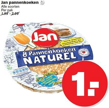 Aanbiedingen Jan pannenkoeken - Jan - Geldig van 09/07/2014 tot 15/07/2014 bij Hoogvliet