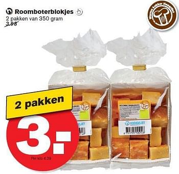 Aanbiedingen Roomboterblokjes - Huismerk - Hoogvliet - Geldig van 09/07/2014 tot 15/07/2014 bij Hoogvliet