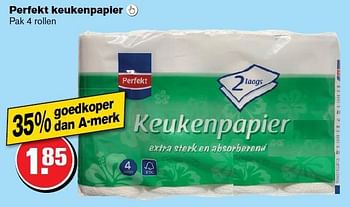 Aanbiedingen Perfekt keukenpapier - Perfekt - Geldig van 09/07/2014 tot 15/07/2014 bij Hoogvliet