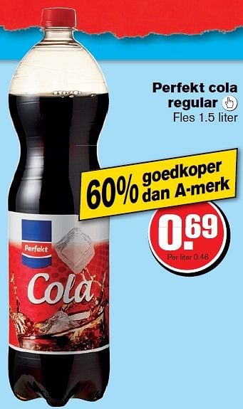Aanbiedingen Perfekt cola regular - Perfekt - Geldig van 09/07/2014 tot 15/07/2014 bij Hoogvliet