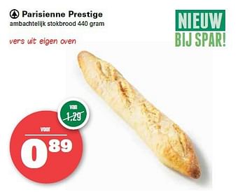 Aanbiedingen Parisienne prestige - Spar - Geldig van 10/07/2014 tot 16/07/2014 bij Spar