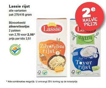 Aanbiedingen Zilvervliesrijst - Lassie - Geldig van 10/07/2014 tot 16/07/2014 bij Spar