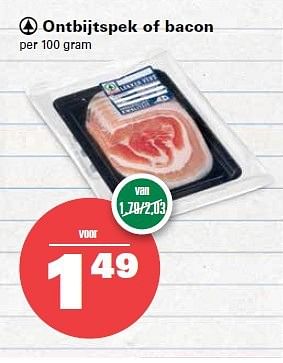 Aanbiedingen Ontbijtspek of bacon - Spar - Geldig van 10/07/2014 tot 16/07/2014 bij Spar