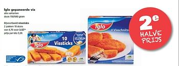 Aanbiedingen Iglo gepaneerde vis - Iglo - Geldig van 10/07/2014 tot 16/07/2014 bij Spar