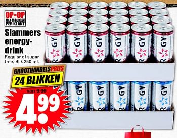 Aanbiedingen Slammers energydrink - Slammers - Geldig van 10/07/2014 tot 13/07/2014 bij Lekker Doen